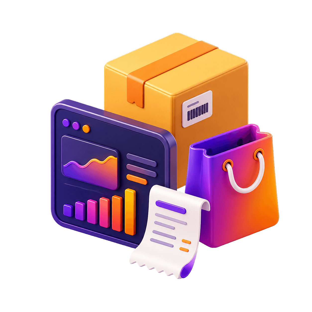3D marketplace, warehouse and profit operations tools